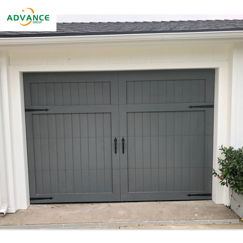 China supplier carriage house wood garage door automatic electric residential double garage door for security