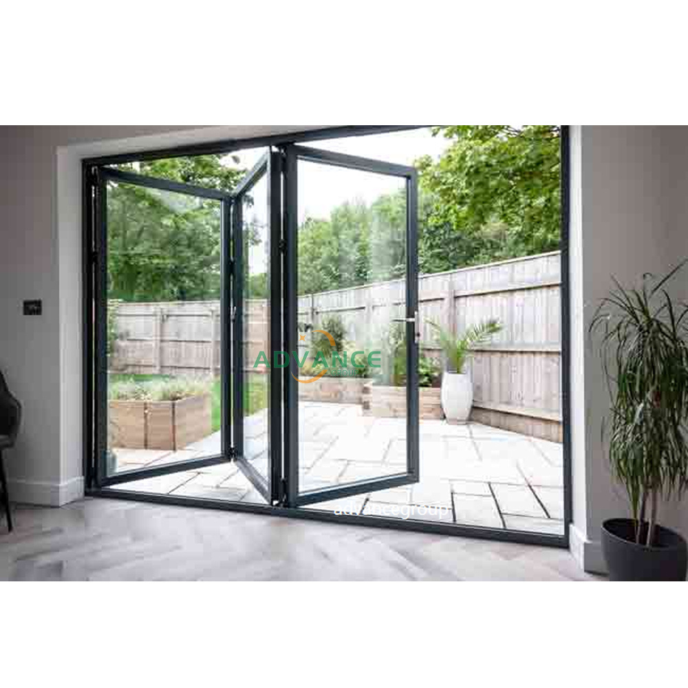 Cheap price American Hot Sale NFRC Certificate Aluminium Bi-Fold Door Glass  Accordion Door Patio Folding Doors