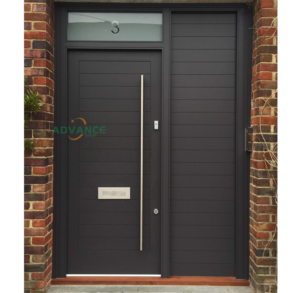 Extra Large One And Half Design Modern Exterior Solid Wooden Front Entrance Pivot Entry Door For House