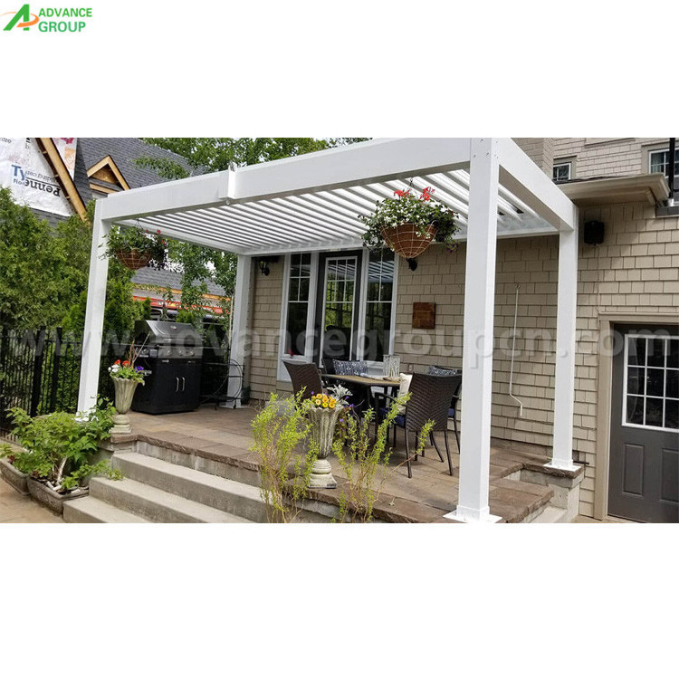 Waterproof Aluminum Patio Deck Outdoor Motorized Louvered Roof Pergola Kits