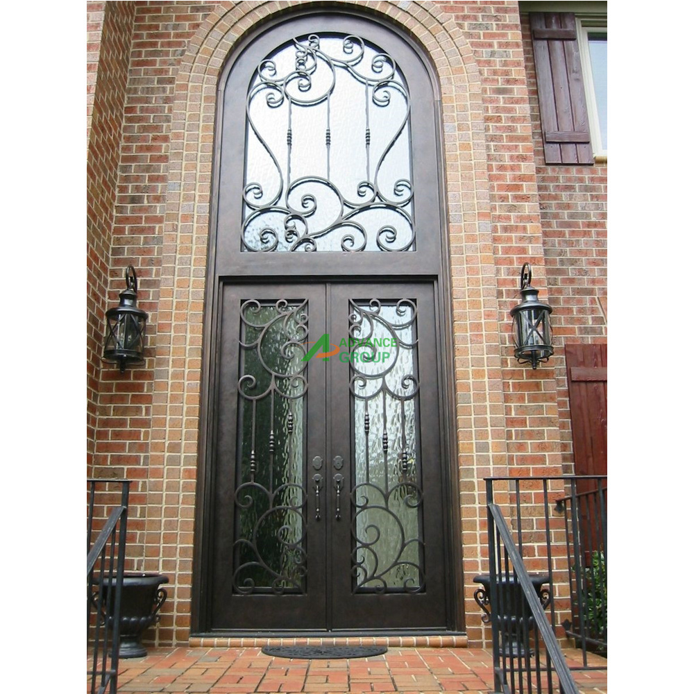 Exquisitely Designed Modern Exterior Arches Double Front Main Wrought Iron Exterior Door Design