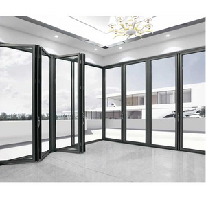 Advance USA Commercial Residential Lowes Glass Aluminum Bi Folding Accordion Bifold Sliding Exterior Door With Locks