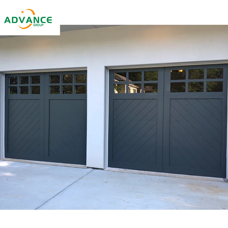 China supplier carriage house wood garage door automatic electric residential double garage door for security