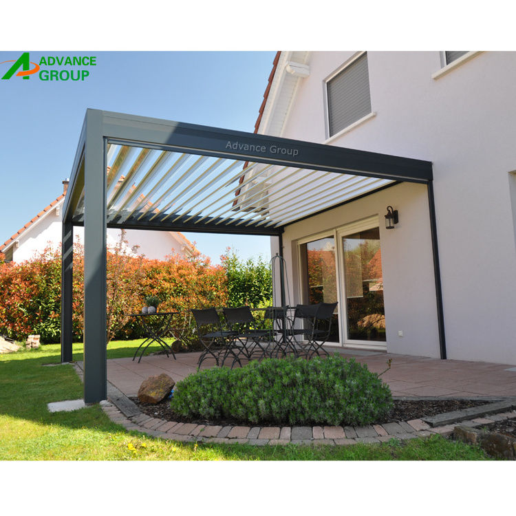 2024 high quality Modern Luxury Aluminum Waterproof Outdoor Pergola with Bright Light garden pergola