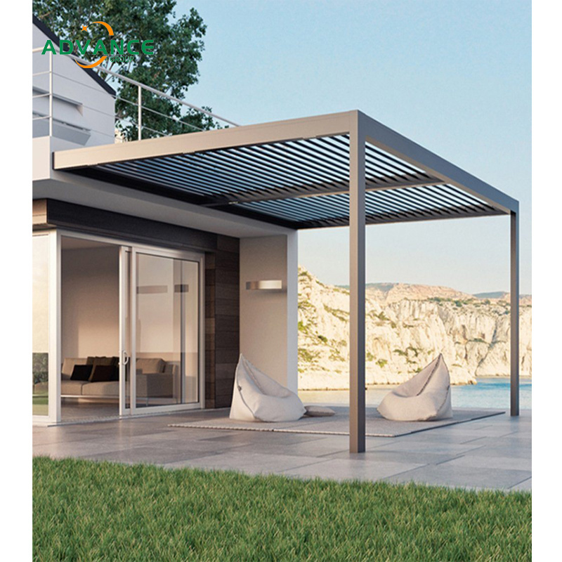 PERGOLA 3x4m Luxury Modern Outdoor Pergola Aluminium Waterproof Roof Metal Garden