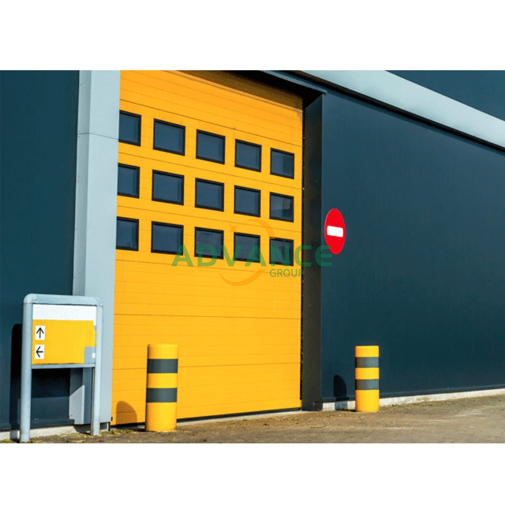 anti-pinch hand sectional industrial garage door high speed 4cm panel sectional overhead doors safety industrial lifting door