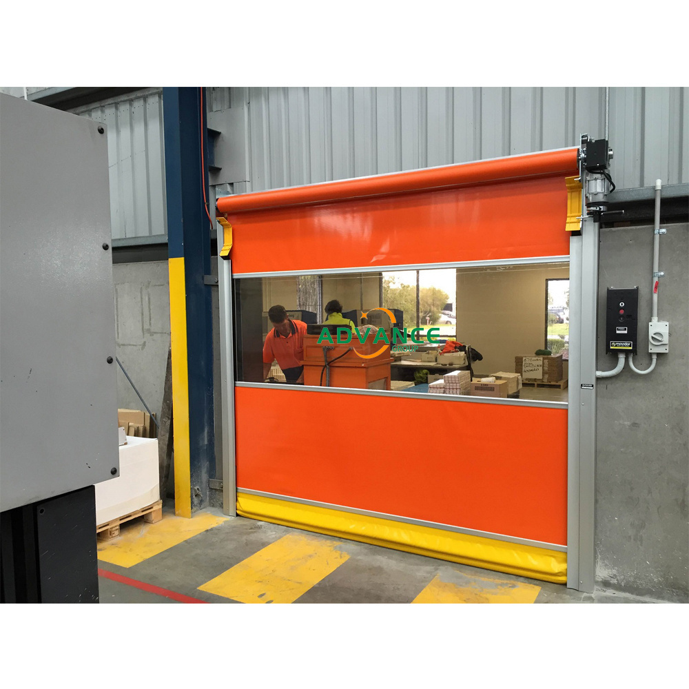 Advance Warehouse Dock Door Automatic Commercial Rapid Door High Speed Roll Up Sheet Shutter PVC high speed door