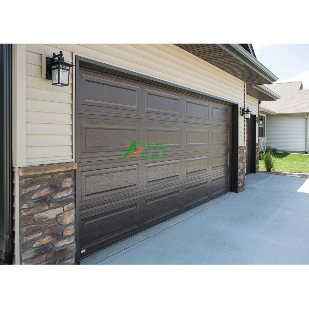 Advance Competitive Price Vertical Bifold Garage Doors Galvanized Steel Black Garage Door 8x7 Panel Overhead Garage Door