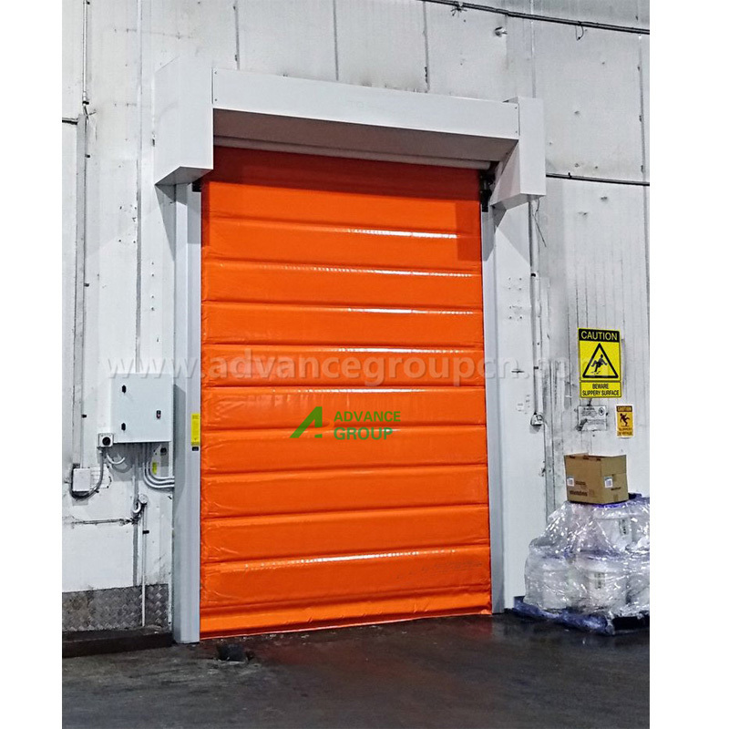 ADVANCE high quality  motorized thermal insulated pvc curtain freezer high speed rolling up doors for cold room