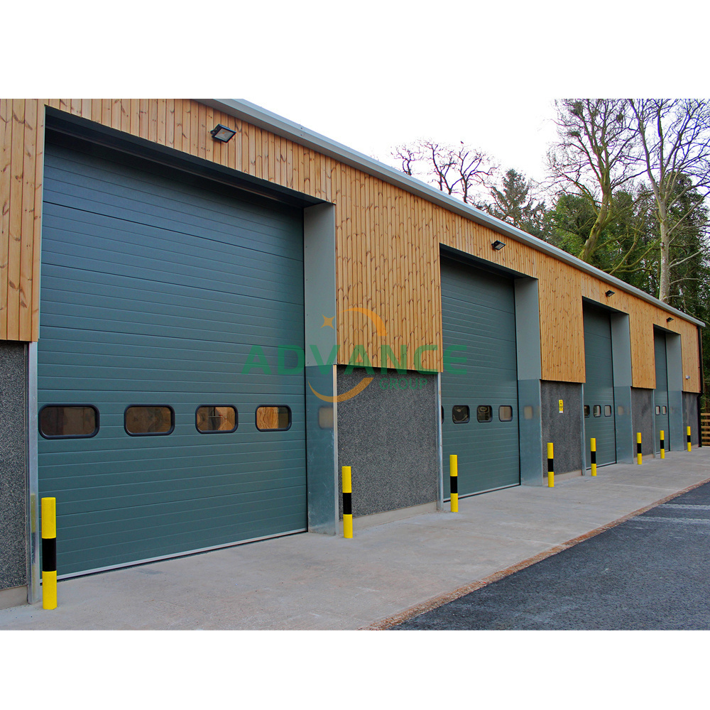 High Quality overhead sectional Garage Door logistic system use transparent sliding Garage Doors