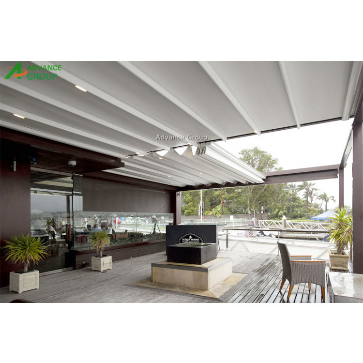 Aluminum Gazebo Waterproof Canopy Pergola Roof Cover With Side Blind