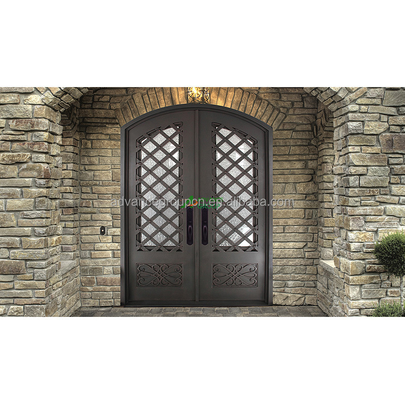 ADVANCE wrought iron main gate with arch design simple iron gate