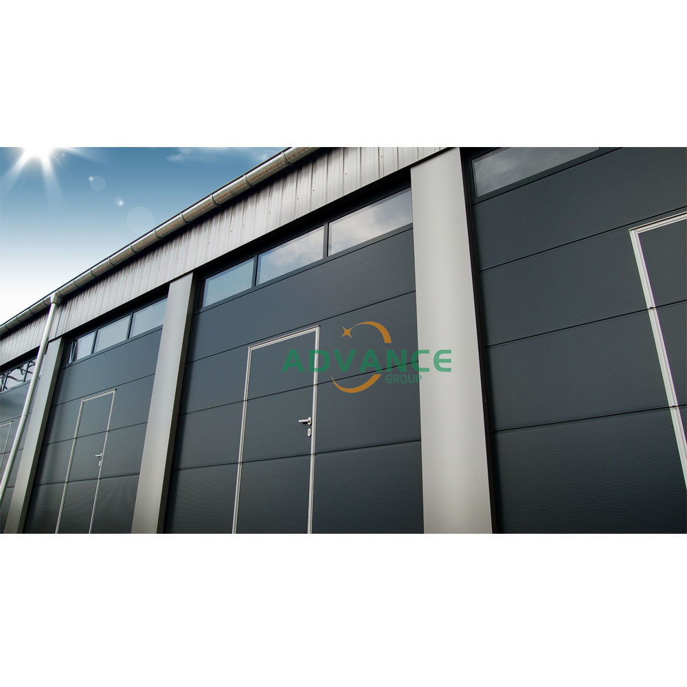 Advance  Steel Panel Industrial Upward Sliding Overhead Sectional Doors Used For Factory