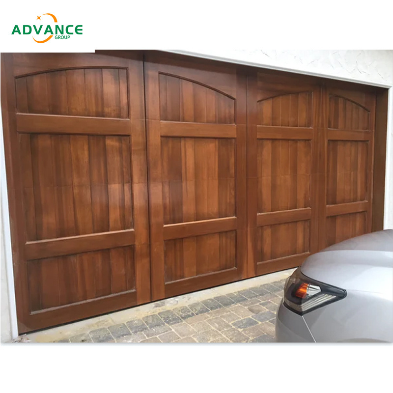 9x9 garage door 100% solid wood panel sectional garage door for safe and soundproof