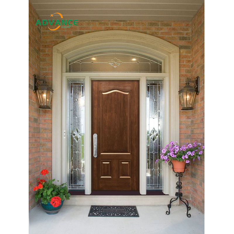 Advance  House Prehung Design Exterior White Fiberglass Back Door with Pet Door