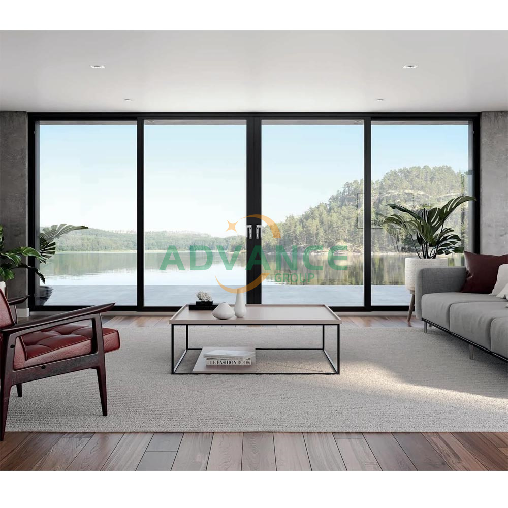 Hot sale aluminium double tempered glass sliding doors high quality 3 panels sliding doors