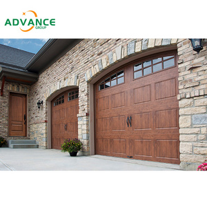 9x9 garage door 100% solid wood panel sectional garage door for safe and soundproof