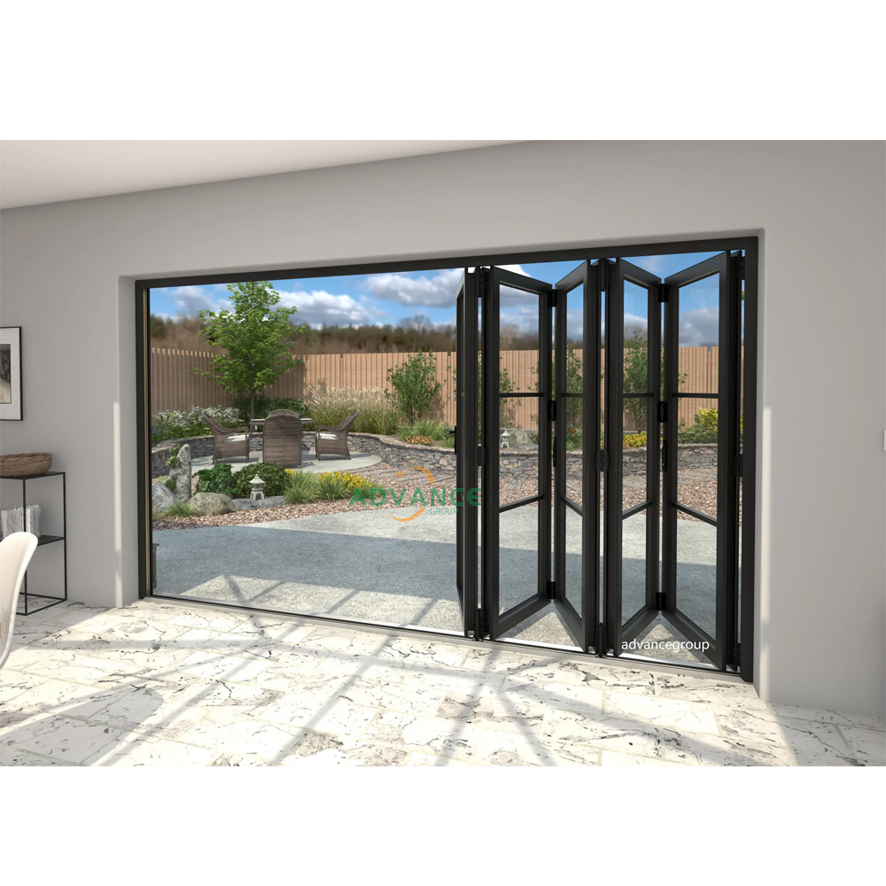 Cheap price American Hot Sale NFRC Certificate Aluminium Bi-Fold Door Glass  Accordion Door Patio Folding Doors