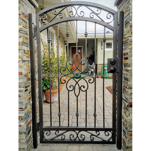 ADVANCE wrought iron main gate with arch design simple iron gate