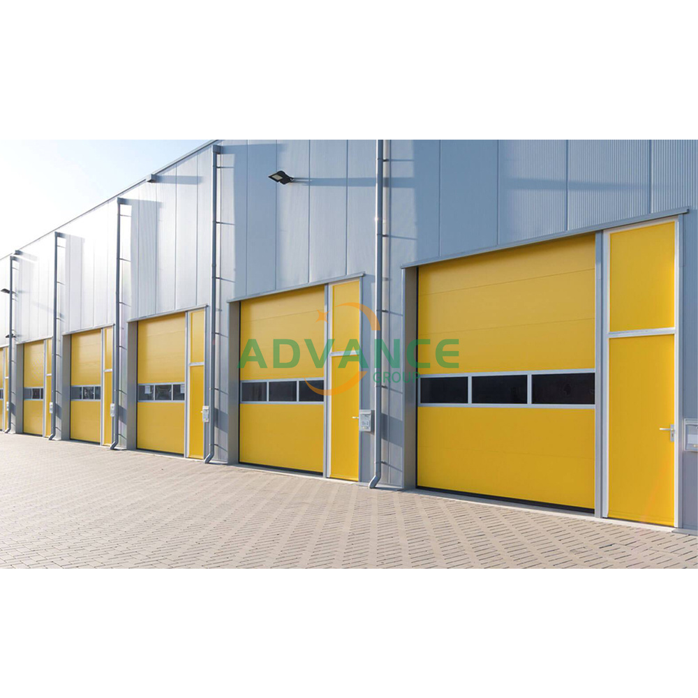 anti-pinch hand sectional industrial garage door high speed 4cm panel sectional overhead doors safety industrial lifting door