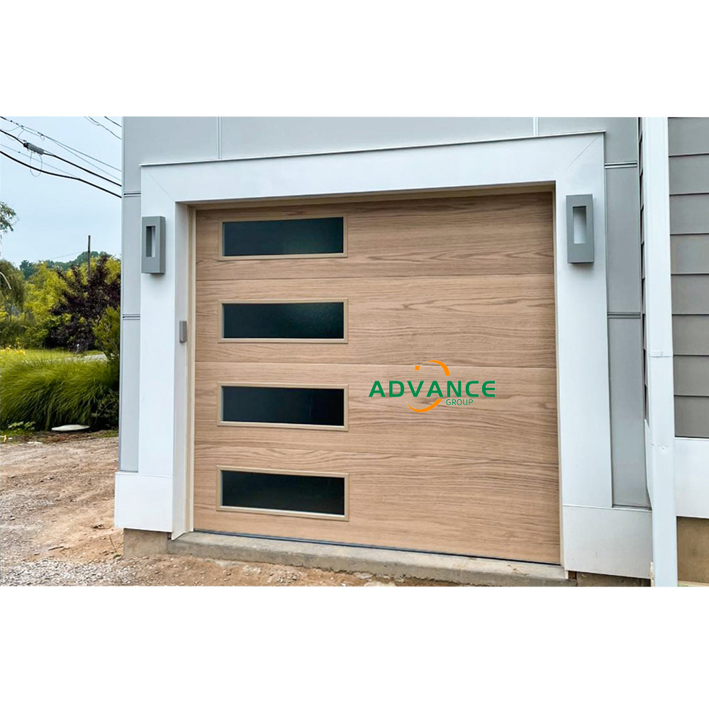 Advance Competitive Price Vertical Bifold Garage Doors Galvanized Steel Black Garage Door 8x7 Panel Overhead Garage Door