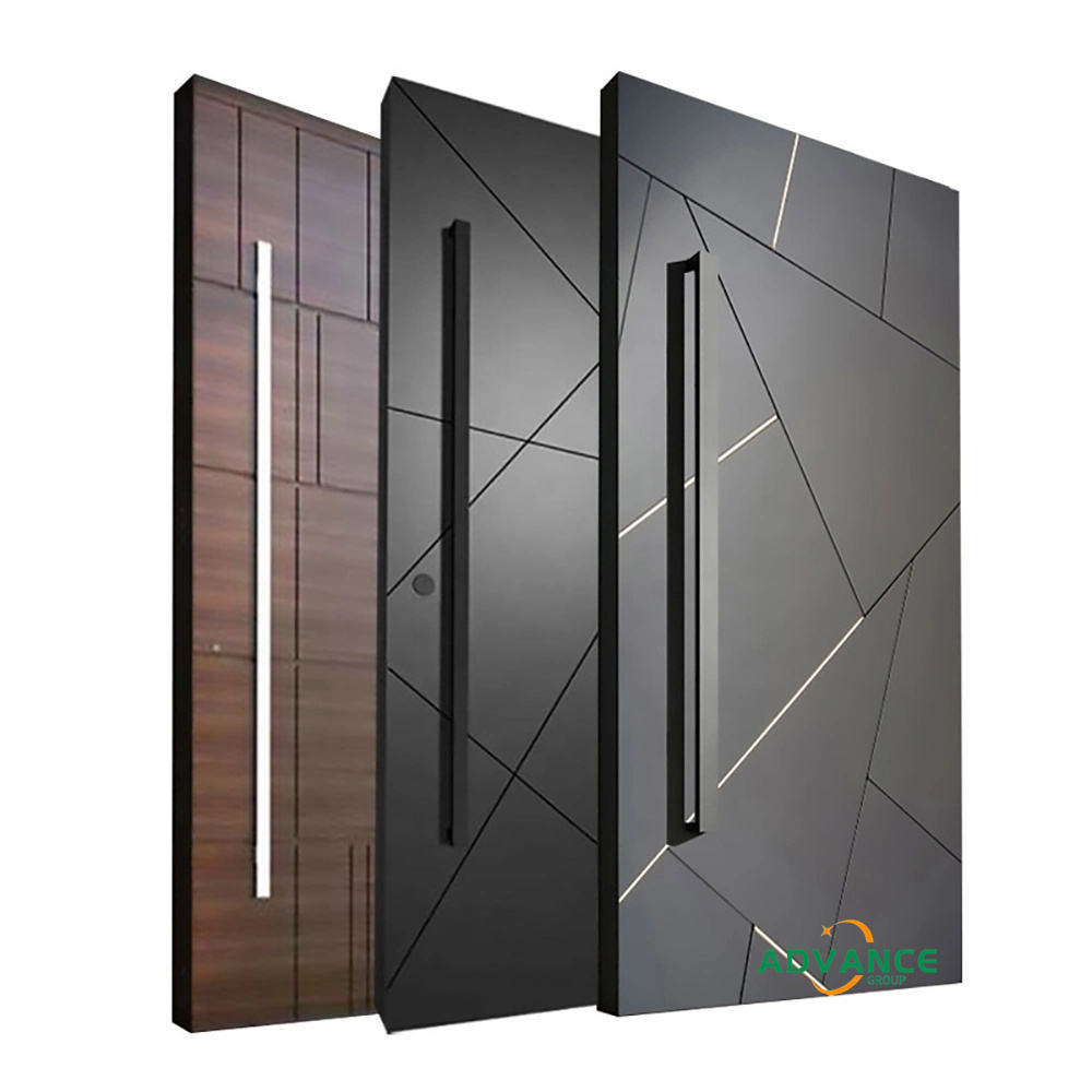 North American Standards of High Quality Insulation Aluminum Stainless Steel Security Door Front Pivot Entry Doors Residential