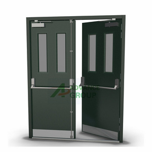 Commercial Shopping Centers Fireproof Door Fire Rated Door equipped With Panic Bar