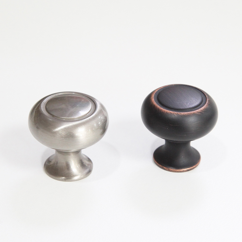 Manufactory Drawer Handle and Knob Round Antique Brushed Solid Brass Cabinet Knobs for Furniture