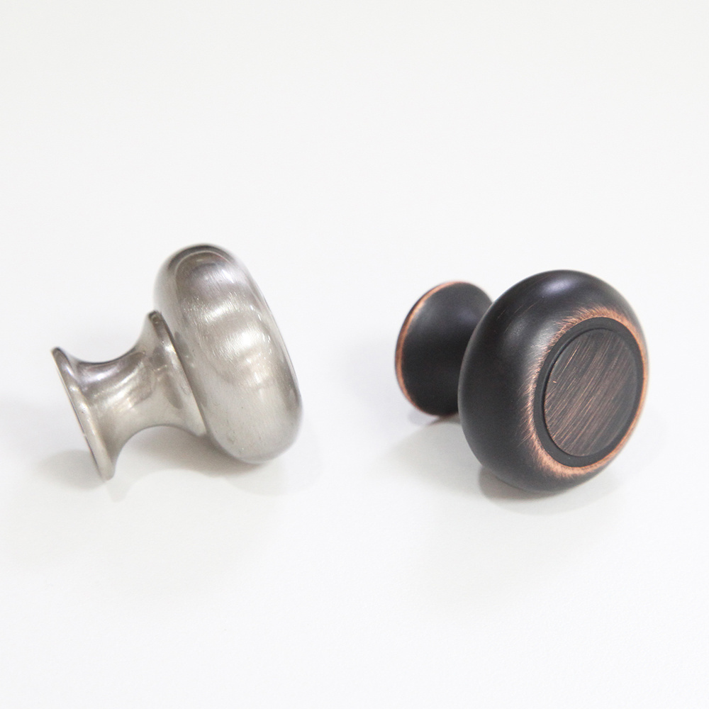 Manufactory Drawer Handle and Knob Round Antique Brushed Solid Brass Cabinet Knobs for Furniture