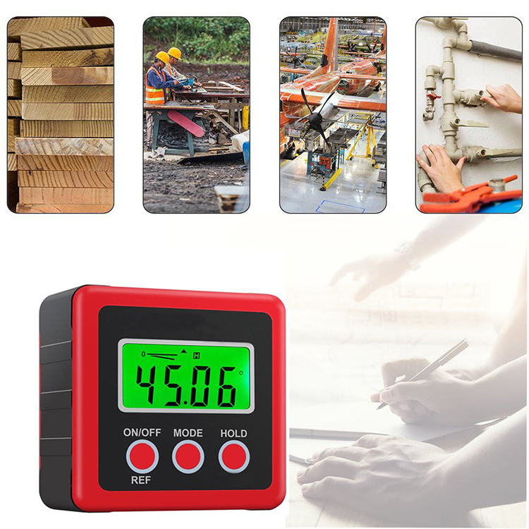 2023 eOUTIL DL134 Digital Level Box Aluminium Mini Digital Small Angle Gauge Angle Meter