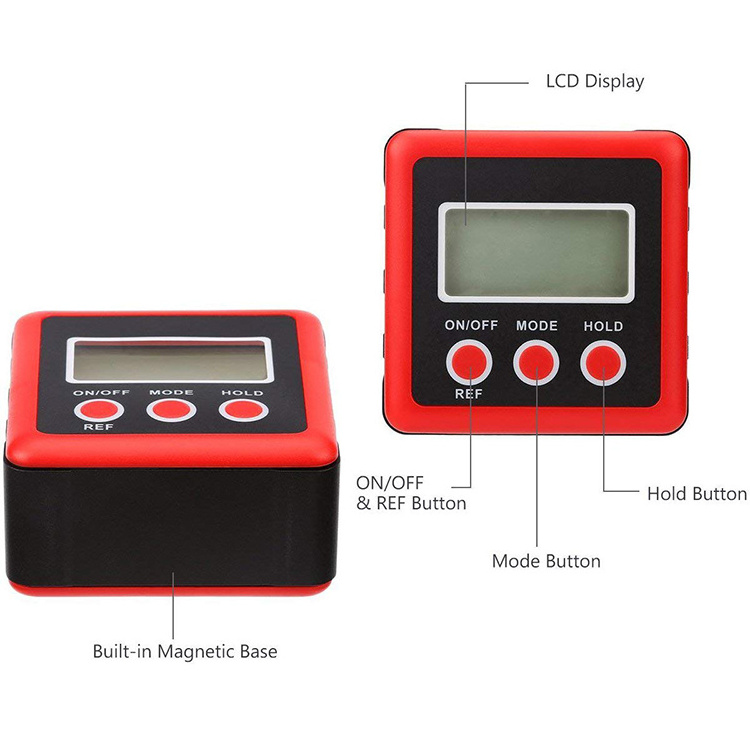 2023 eOUTIL DL134 Digital Level Box Aluminium Mini Digital Small Angle Gauge Angle Meter