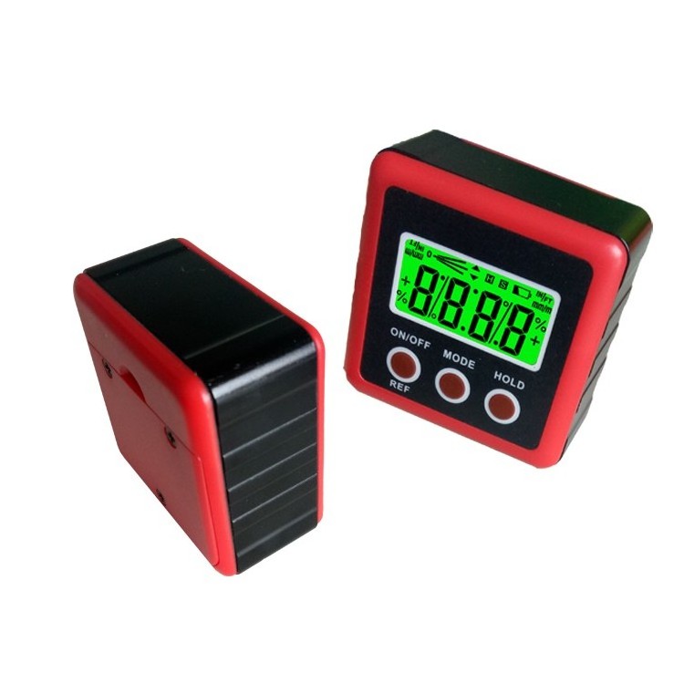 Magnet base 5.8cm Cube Mini Portable Backlight Digital Level Angle Gauge