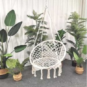 Customized Semi-circular Arc Solid Portable Hanging Rope Swing hammock chair Woven Swing Chair