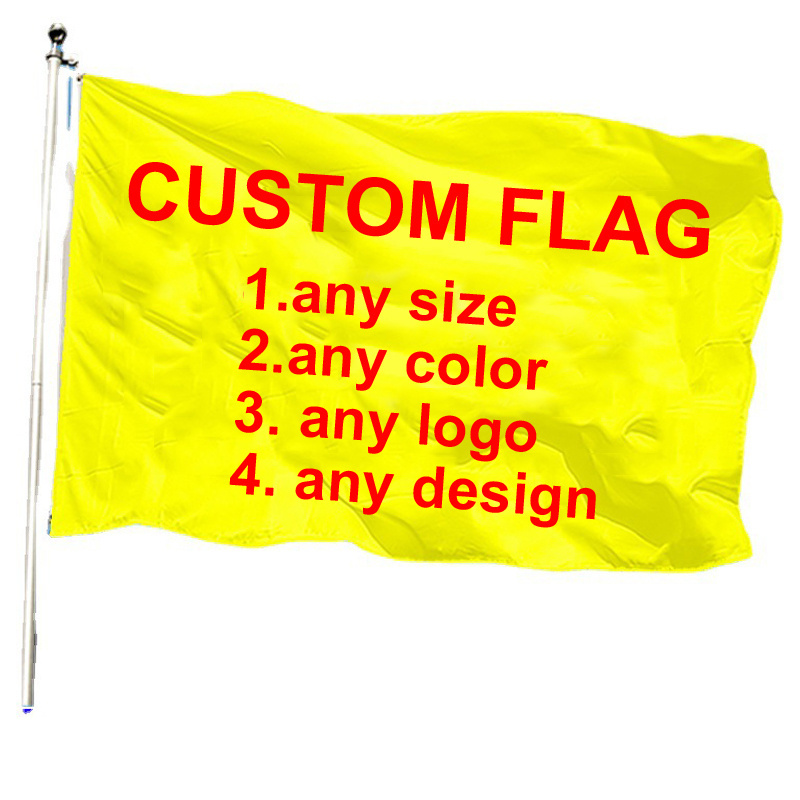 Custom flag promotional red white blue green garden promotional pride flags 3x5ft banners 5 stars poles with logo custom print