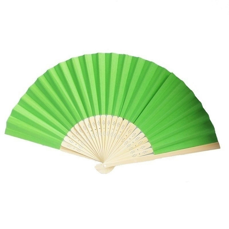 Cute Wholesale Customised Wooden Folding Bamboo Hand Fan With Pouch