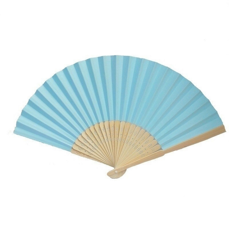 Cute Wholesale Customised Wooden Folding Bamboo Hand Fan With Pouch