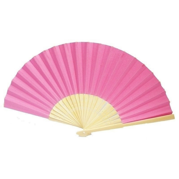 Cute Wholesale Customised Wooden Folding Bamboo Hand Fan With Pouch