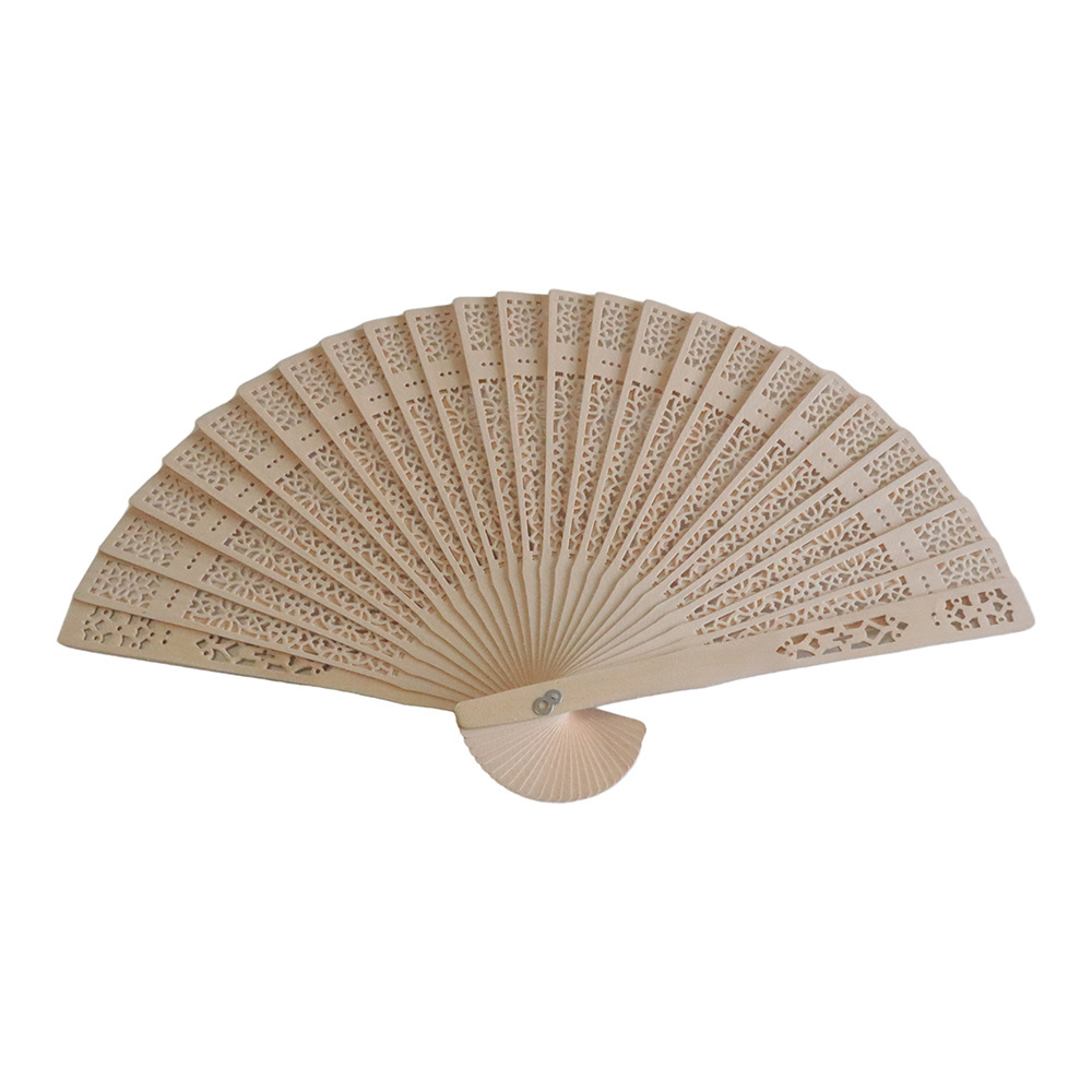 Custom promotional fans Engrave logo hand held fan chinese folding bamboo wood mini hand fan