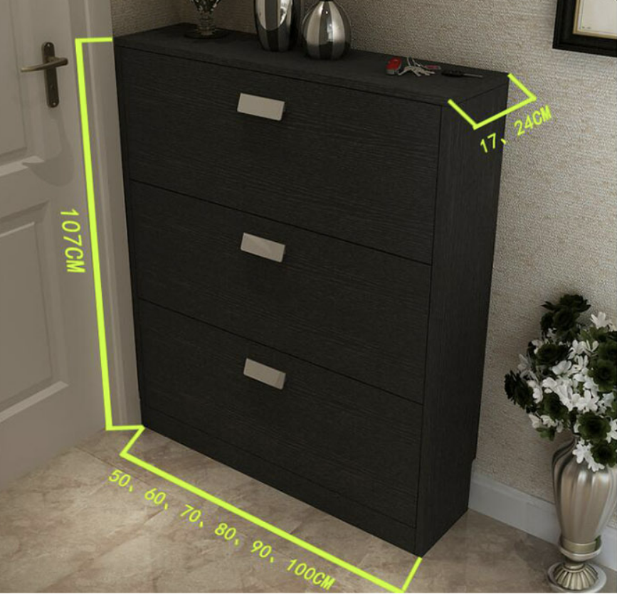 Thin shoes cabinet storage shoe rack wooden cabinet stool living room furniture for small space