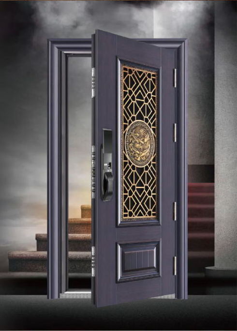 Solid Steel Made Fashion Design Security Steel doors residential Sound Proof Hot Sale