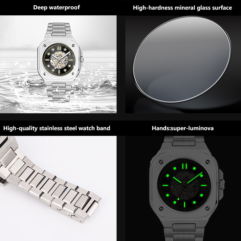 High End Miyota 8N24 Luxury Custom Design Automatic Watch Waterproof Watches Automatic Mechanical Watch