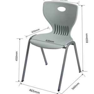 Training Chair Stackable PP plastic training chair Outdoor school furniture School chair