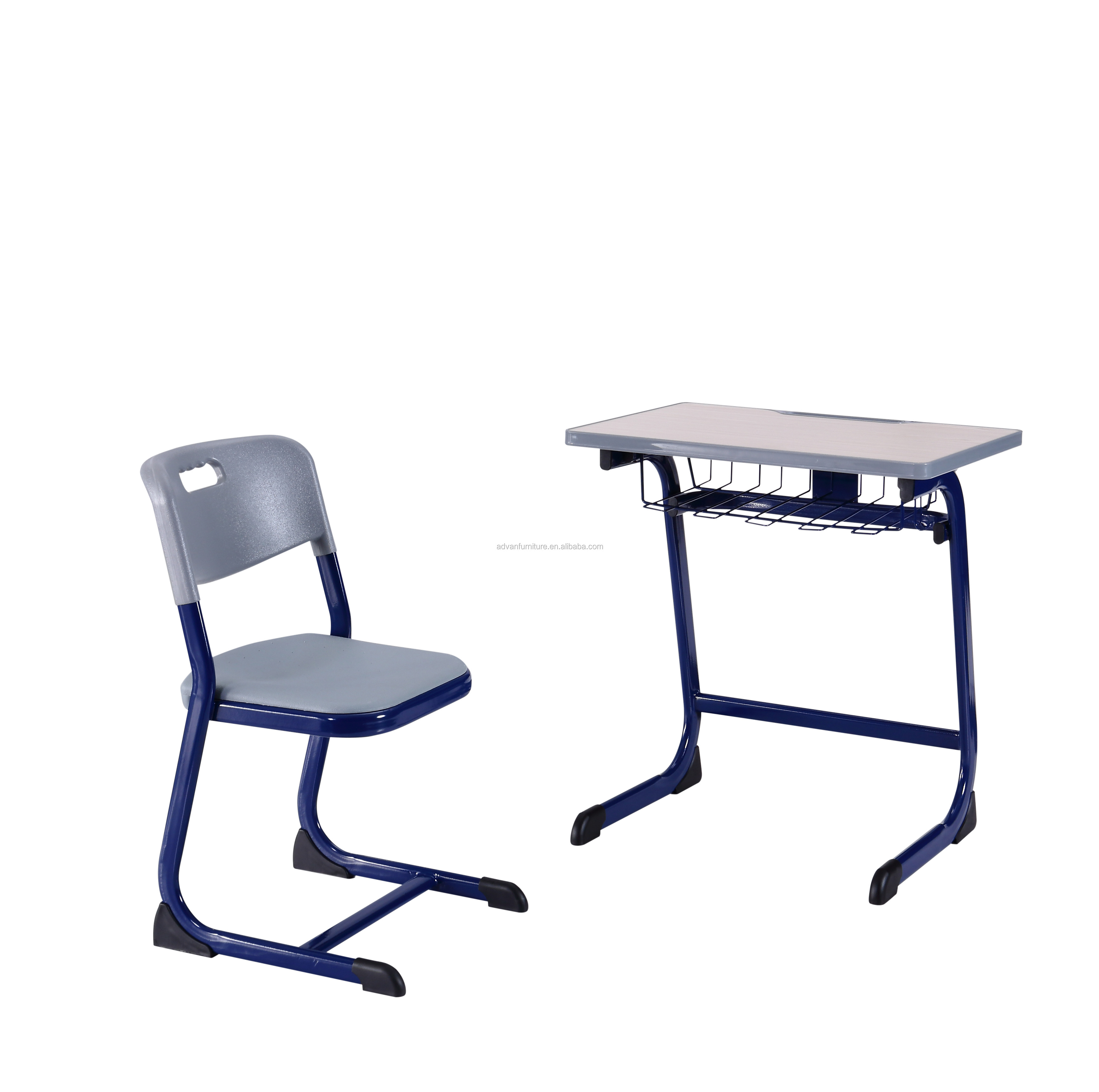 Comfortable Student Modern Children Study Single Desk And Chair Classroom Furniture  iron chair Primary School Desk And Chair