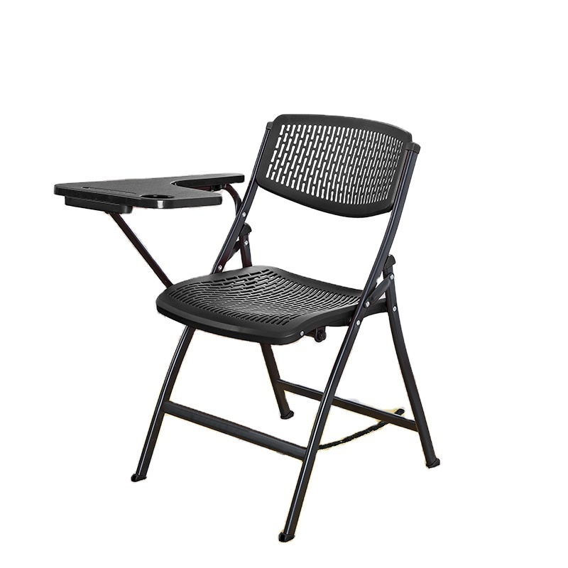 ADVAN Garden outdoor stackable black metal frame leather flat soft backrest hotel beach folding chair for wedding party events