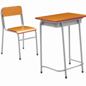 Selling school desks and chairs single set classroom furniture comfortable and cheap wooden single table and chair cover