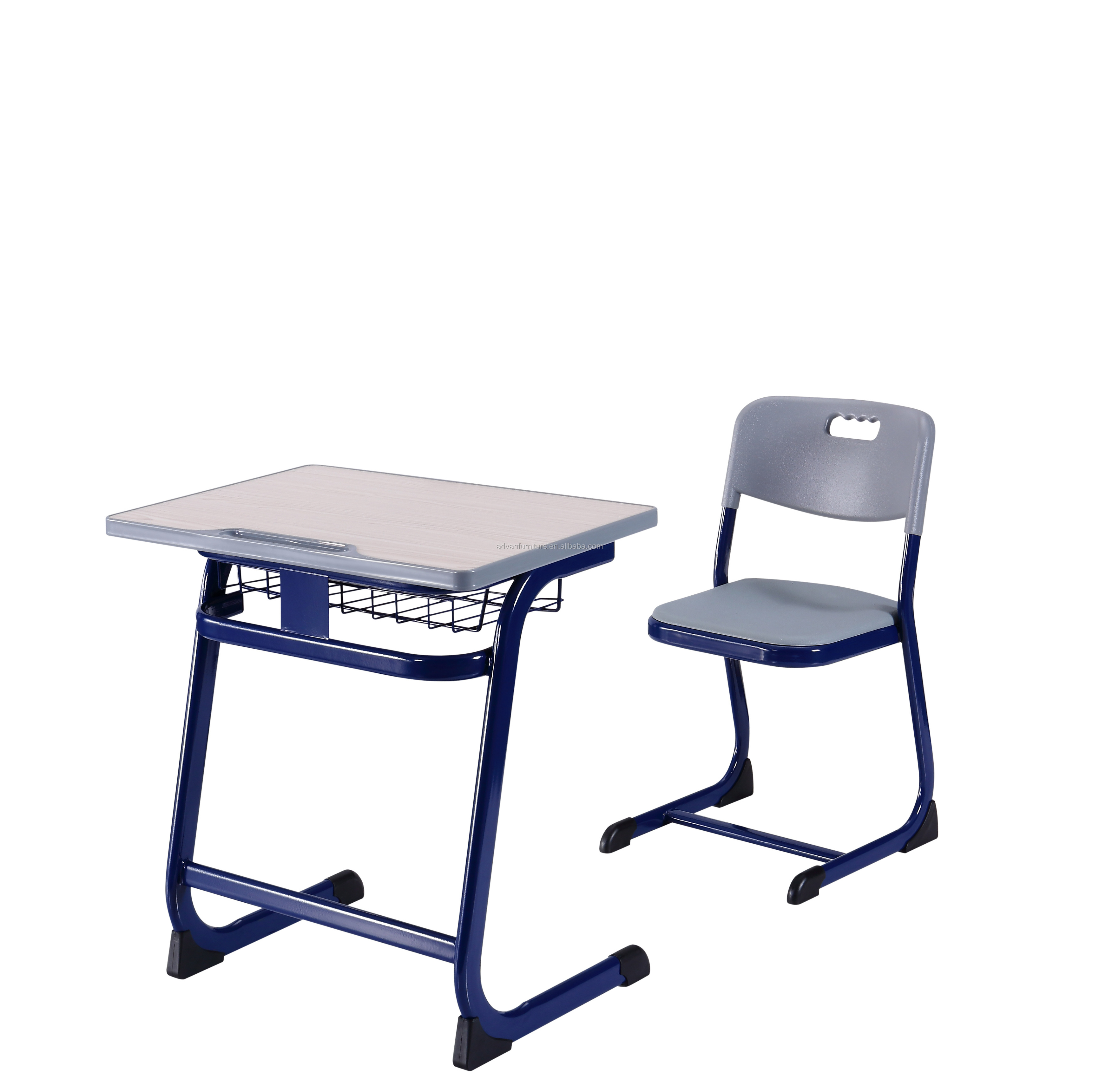 Comfortable Student Modern Children Study Single Desk And Chair Classroom Furniture  iron chair Primary School Desk And Chair