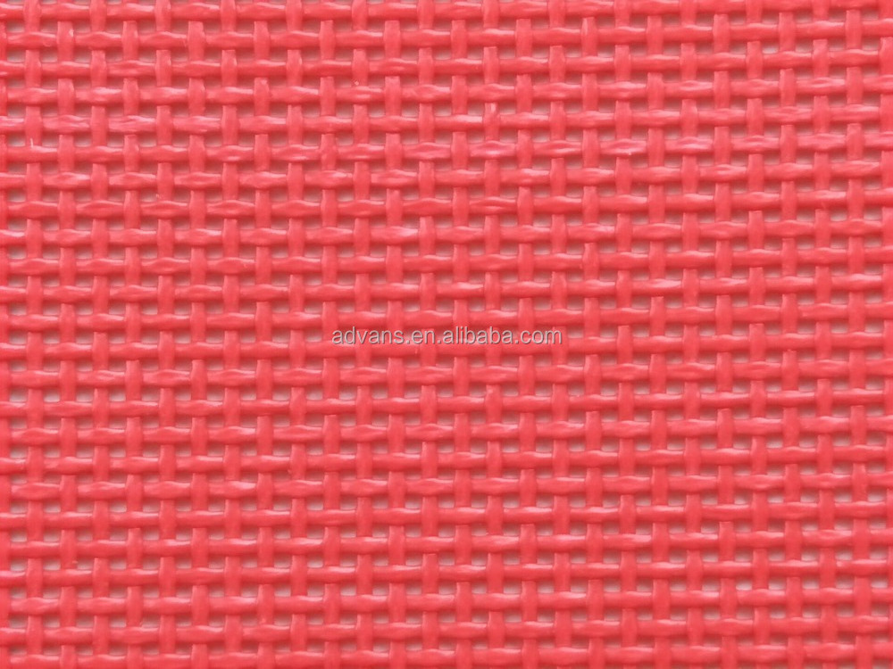 Grey 1*1 Batyline Sling Marine Vinyl PVC Woven Polyester outdoor furniture Mesh Fabric