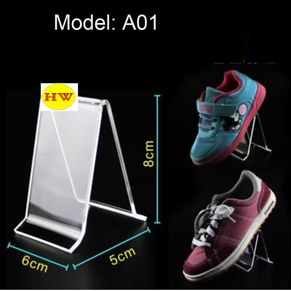 Special offer acrylic display rack A-Shape prop plexiglass transparent shoe bracket Factory Custom Acrylic shoes Stand Display