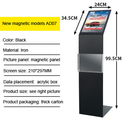 Auto shop wheel stand sign A4 display  4S shop magnetic panel acrylic box iron floor paramaters rack holder acrylic brochure hol