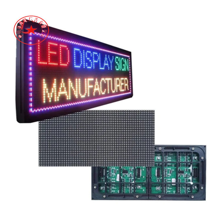 p10 white outdoor LED programmable scrolling billboard indoor led move sign